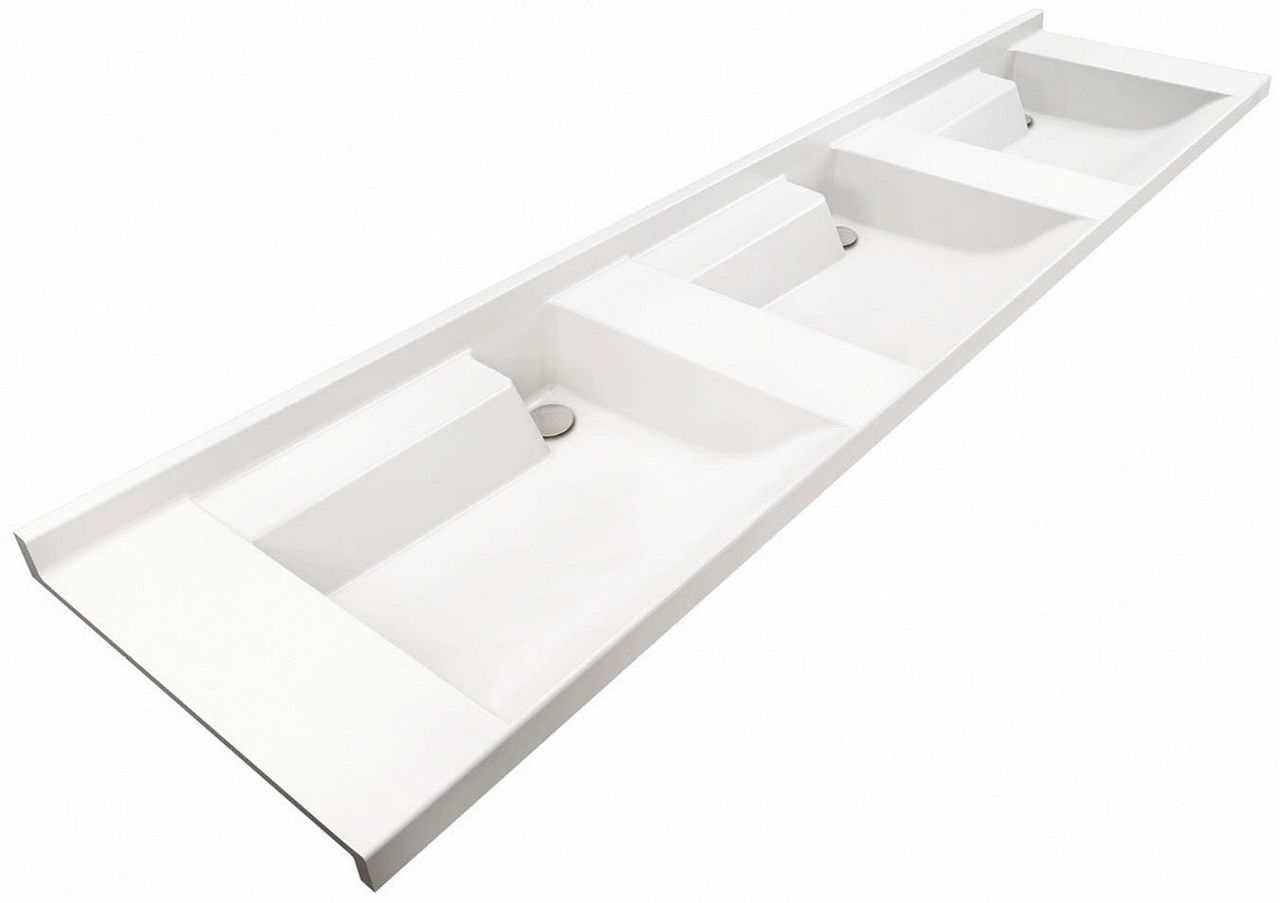 3連洗面器(洗面器間隔750mm)_カウンター間口2300～3000mm