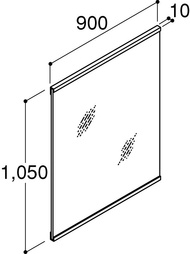 1面鏡(間口900mm)
