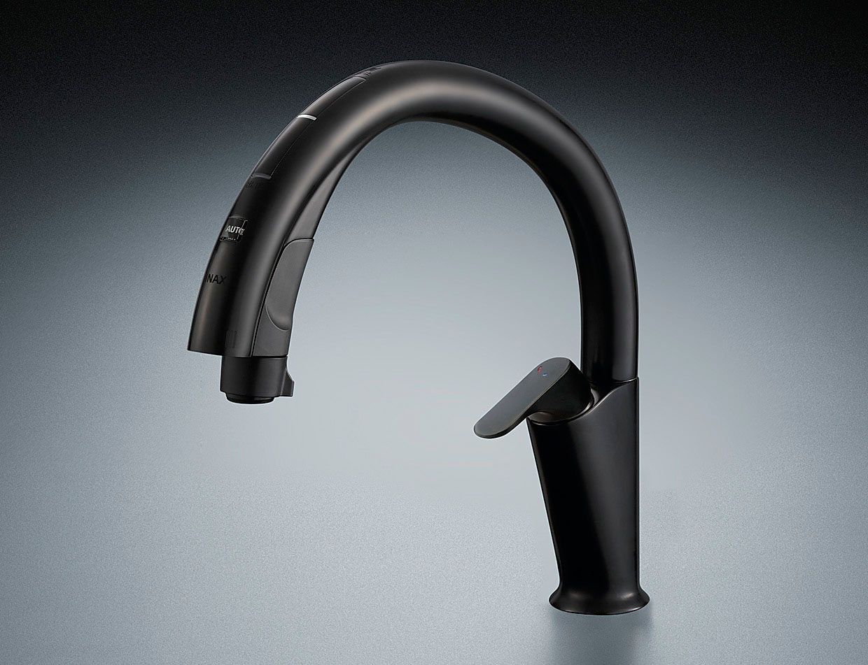 P54_タッチレス水栓_ナビッシュ_ハンズフリータイプ(シャワー引出しタイプ)_浄水器ビルトイン型・H6・エコハンドル