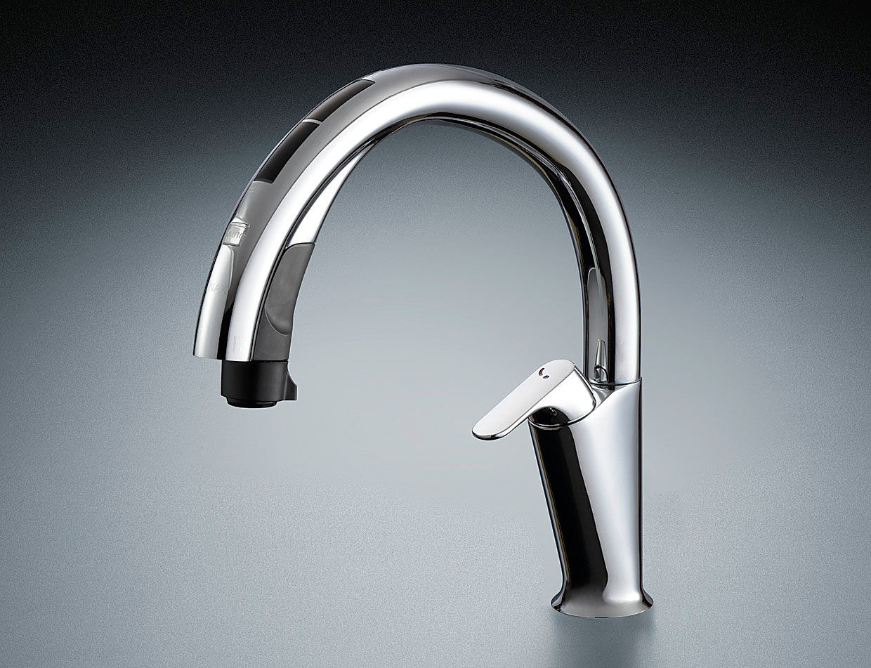 P56_タッチレス水栓_ナビッシュ_ハンズフリータイプ(シャワー引出しタイプ)_浄水器ビルトイン型・H6・エコハンドル