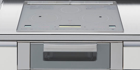 三菱電機ﾎｰﾑ機器_3口フルIH・機能充実タイプ・レンジグリル