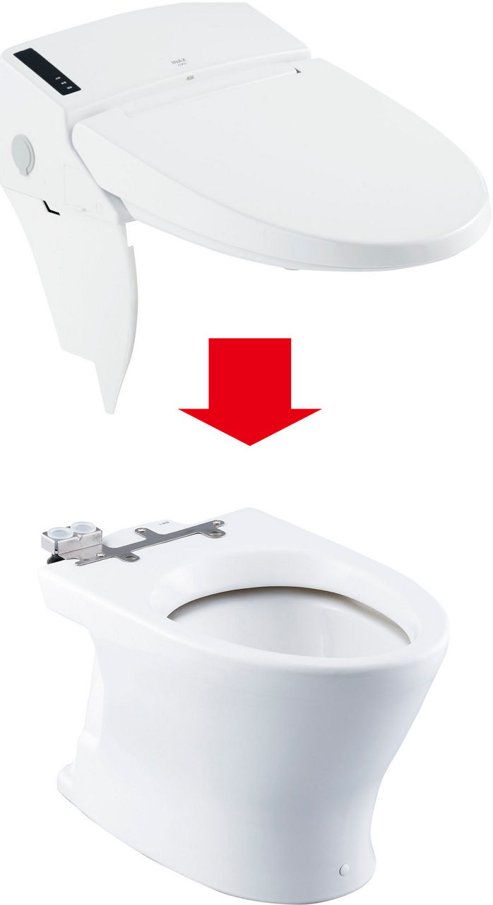 リフレッシュシャワートイレ_センサー大便器用_便器はそのまま、機能部を交換