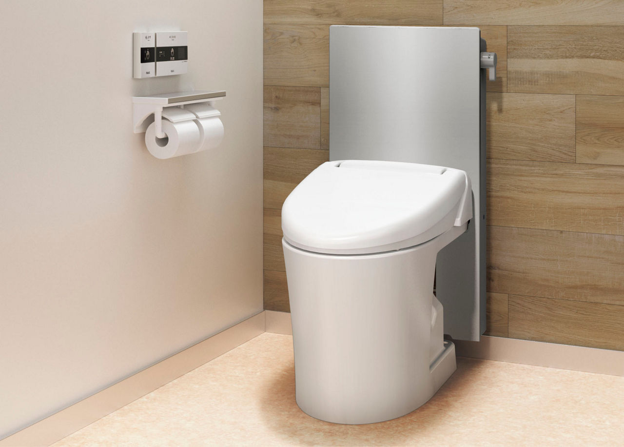 サウンドデコレーター(トイレ用音響装置)_空間の納まりのよいデザイン