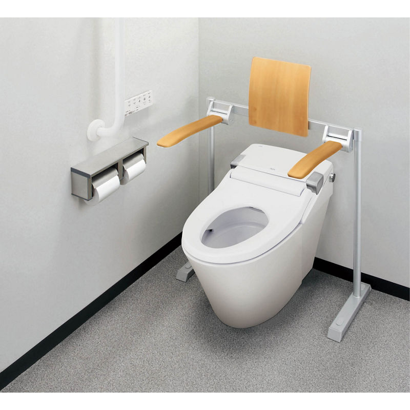 肘掛け手すり（床付式・背もたれ付） | 水まわりアクセサリー - LIXIL