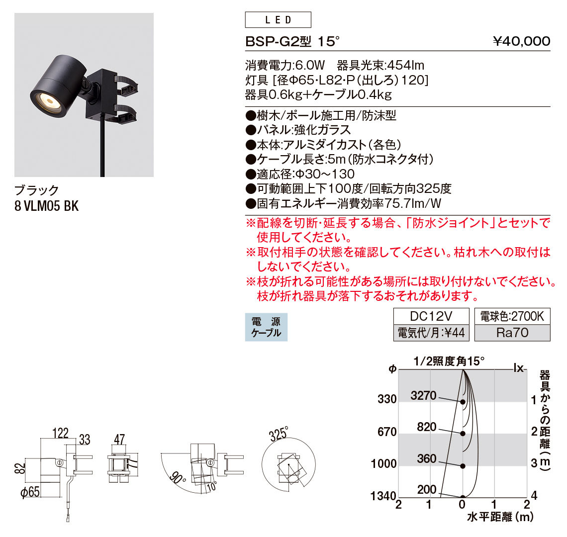 【小組】ﾍﾞﾙﾄｽﾎﾟｯﾄﾗｲﾄ_G2型15°_ﾌﾞﾗｯｸ