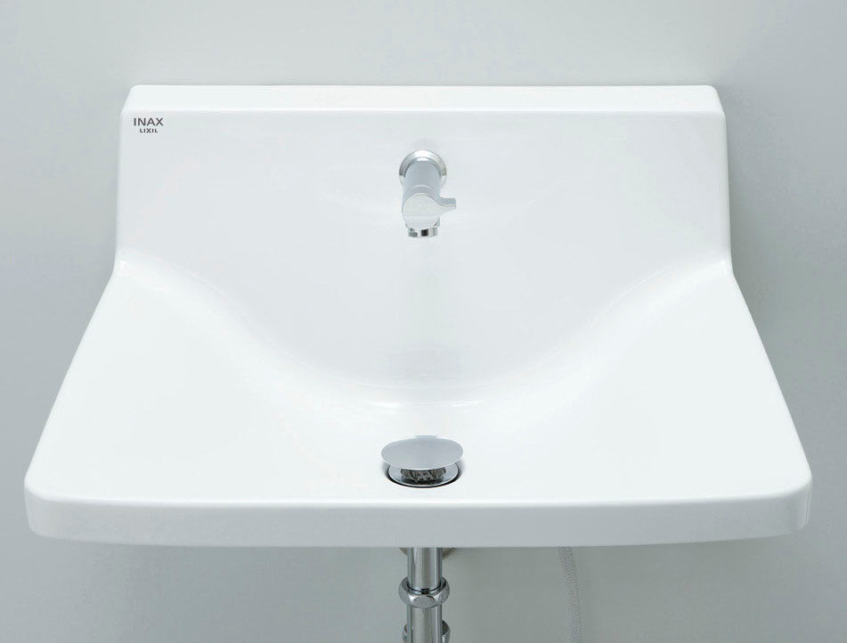 ハイバックガード洗面器_Lサイズ_ハンドル水栓セット