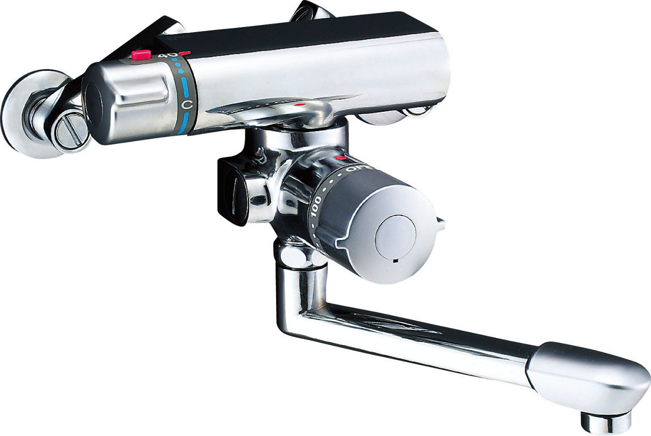 壁付タイプ_サーモスタット付バス水栓_定量止水機能付