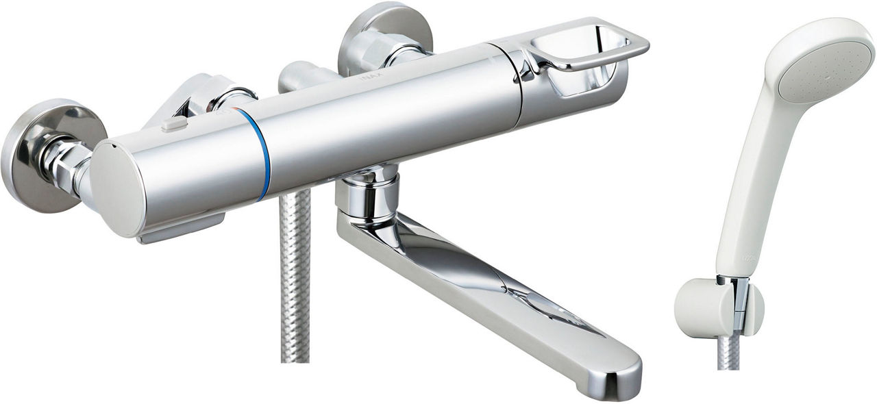 壁付タイプ_サーモスタット付シャワーバス水栓_エコフルシャワー_クロマーレS