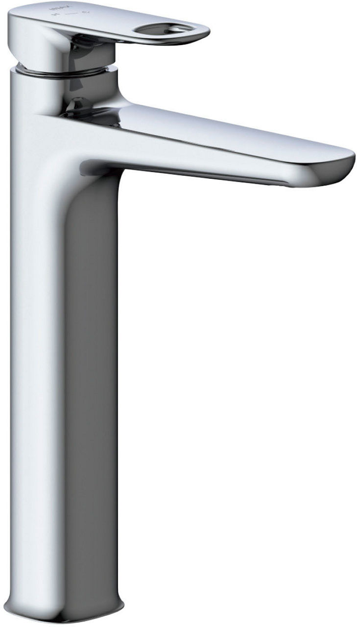 デュアラ(エコハンドル)_シングルレバー混合水栓(排水栓なし)ベッセル用ロングタイプ