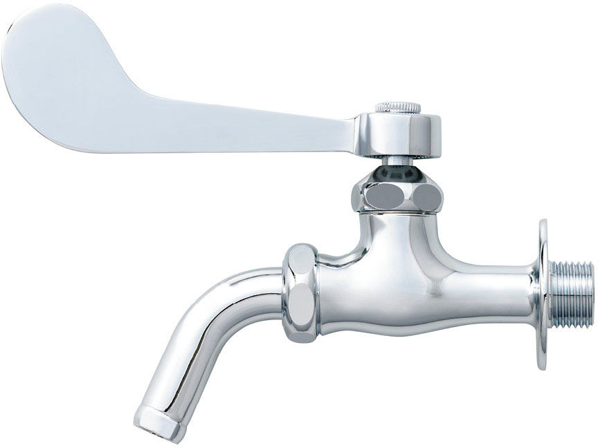 ユーティリティ用水栓_レバー式吐水口回転形横水栓