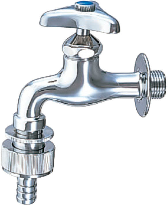 自動接手カップリング付横水栓