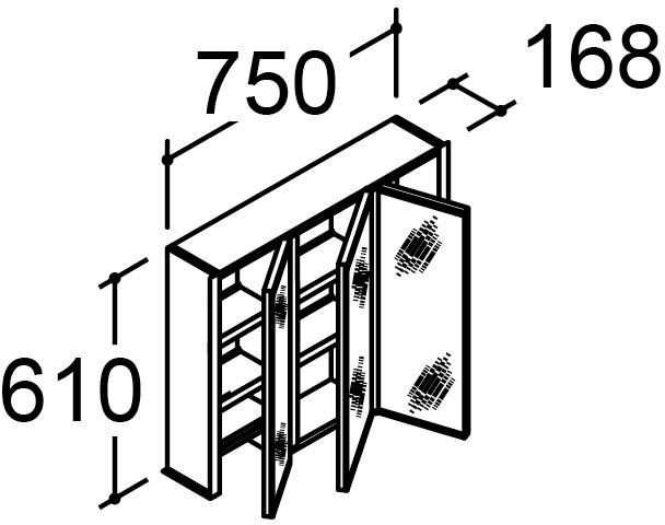 カスタム_バニティ_Reフィル_3面鏡_間口750mm