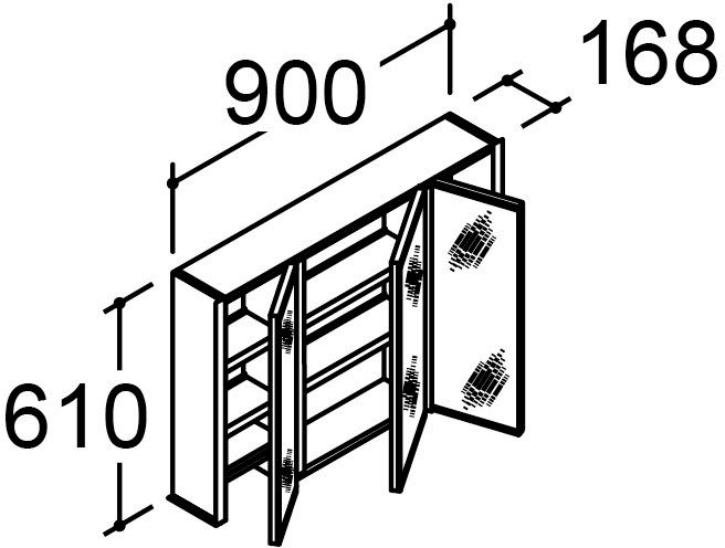 カスタム_バニティ_Reフィル_3面鏡_間口900mm