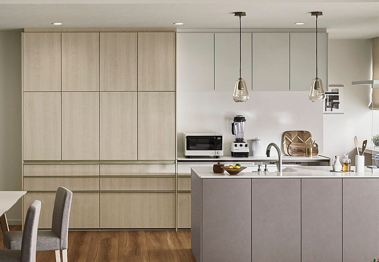 シエラなら、さまざまな収納アイテムを組み合わせて、理想のキッチン収納を実現