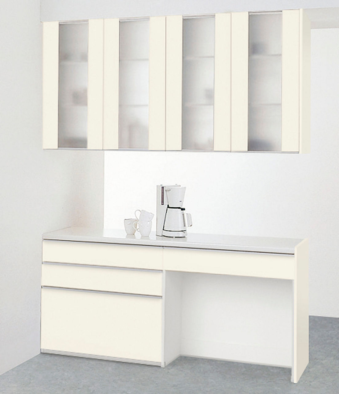 間仕切り型カウンタープラン_3段引出し＋マルチスペースプラン