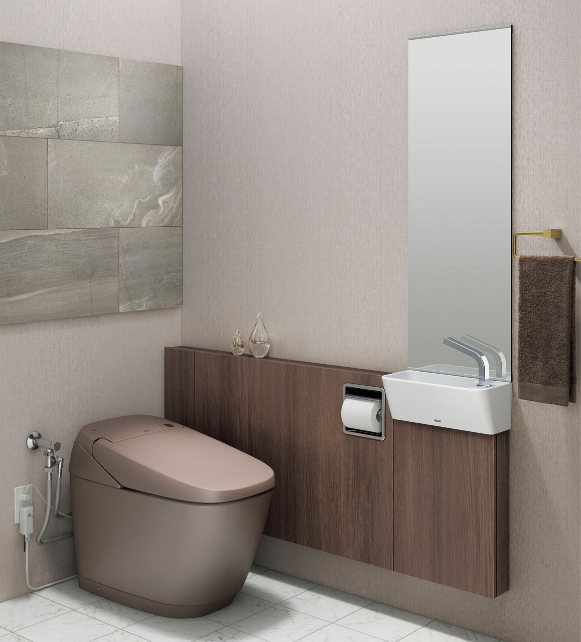 サティスGタイプリトイレ_手洗器付_0.5坪セットプラン(サティスGタイプ_床排水)