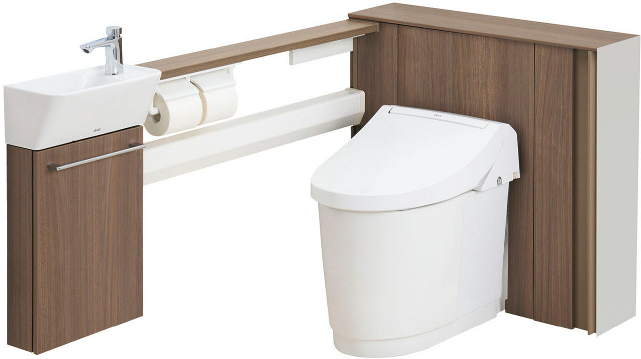 Jフィット_リトイレ_L型標準間口タイプ_アクアセラミック床排水(Sトラップ)_ミドルグレード_H5