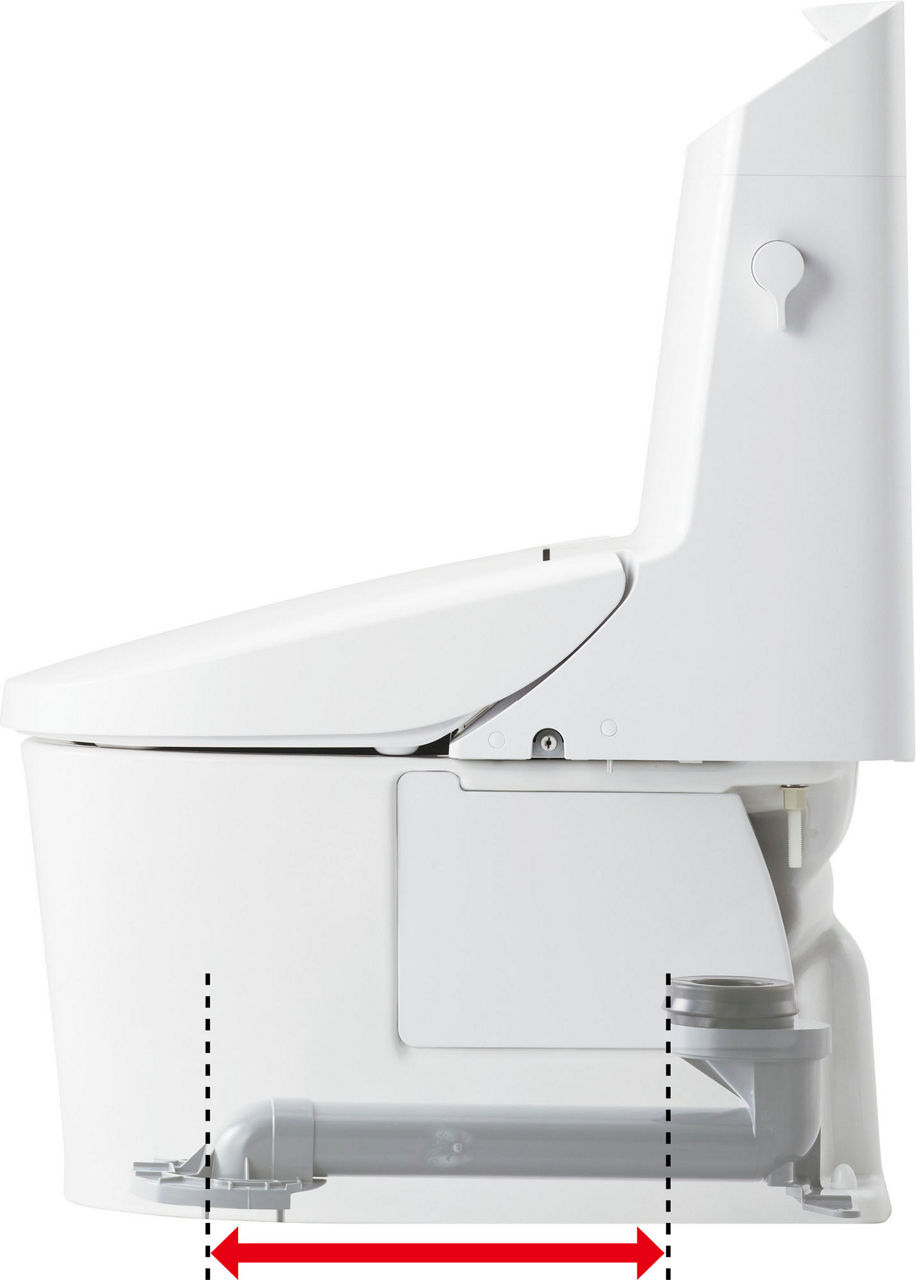 アメージュシャワートイレ_リトイレ_業界最大の排水芯対応範囲