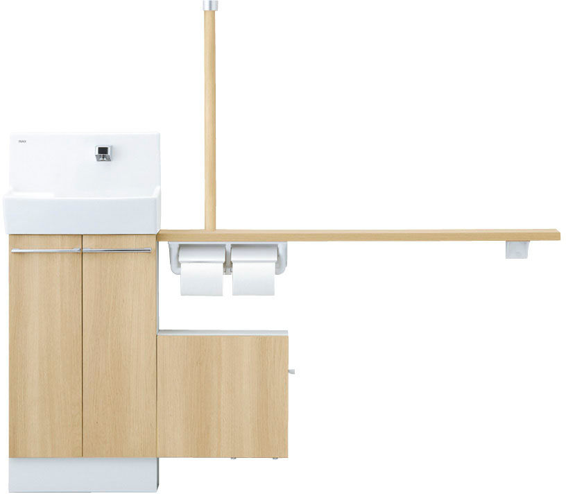 手すりカウンターサニタリーボックス付キャビネットタイプ