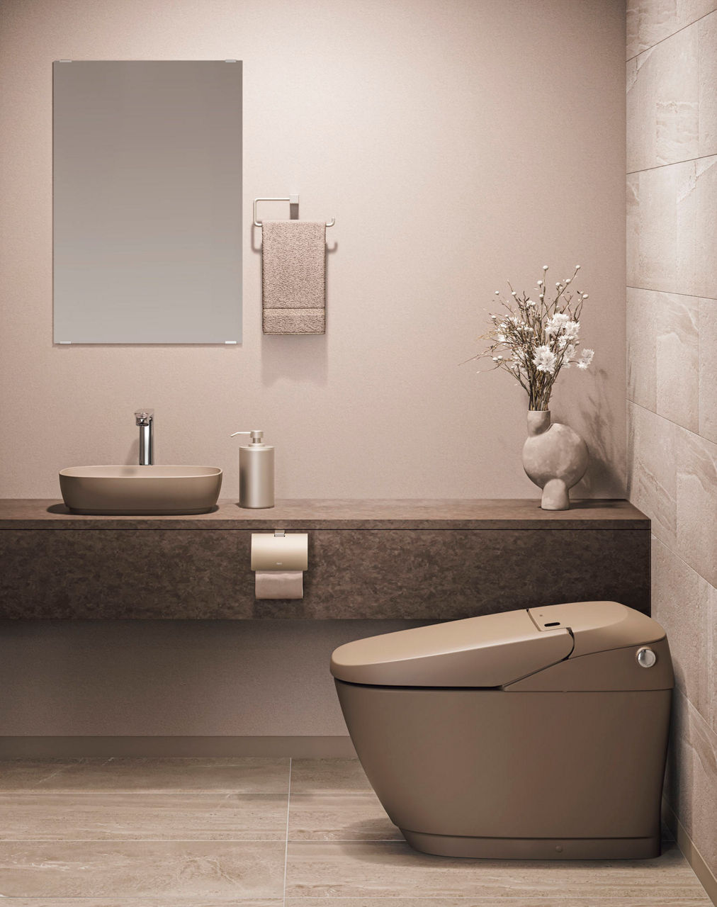 ノーブル手洗器_間口1_235×1_690_サティスXタイプ_セットプラン