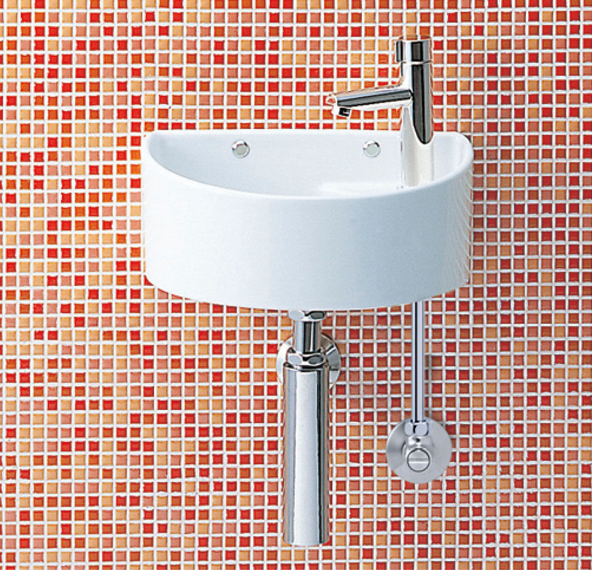 手洗タイプ(丸形)_壁排水(ボトルトラップ)・床排水(ボトルトラップ)