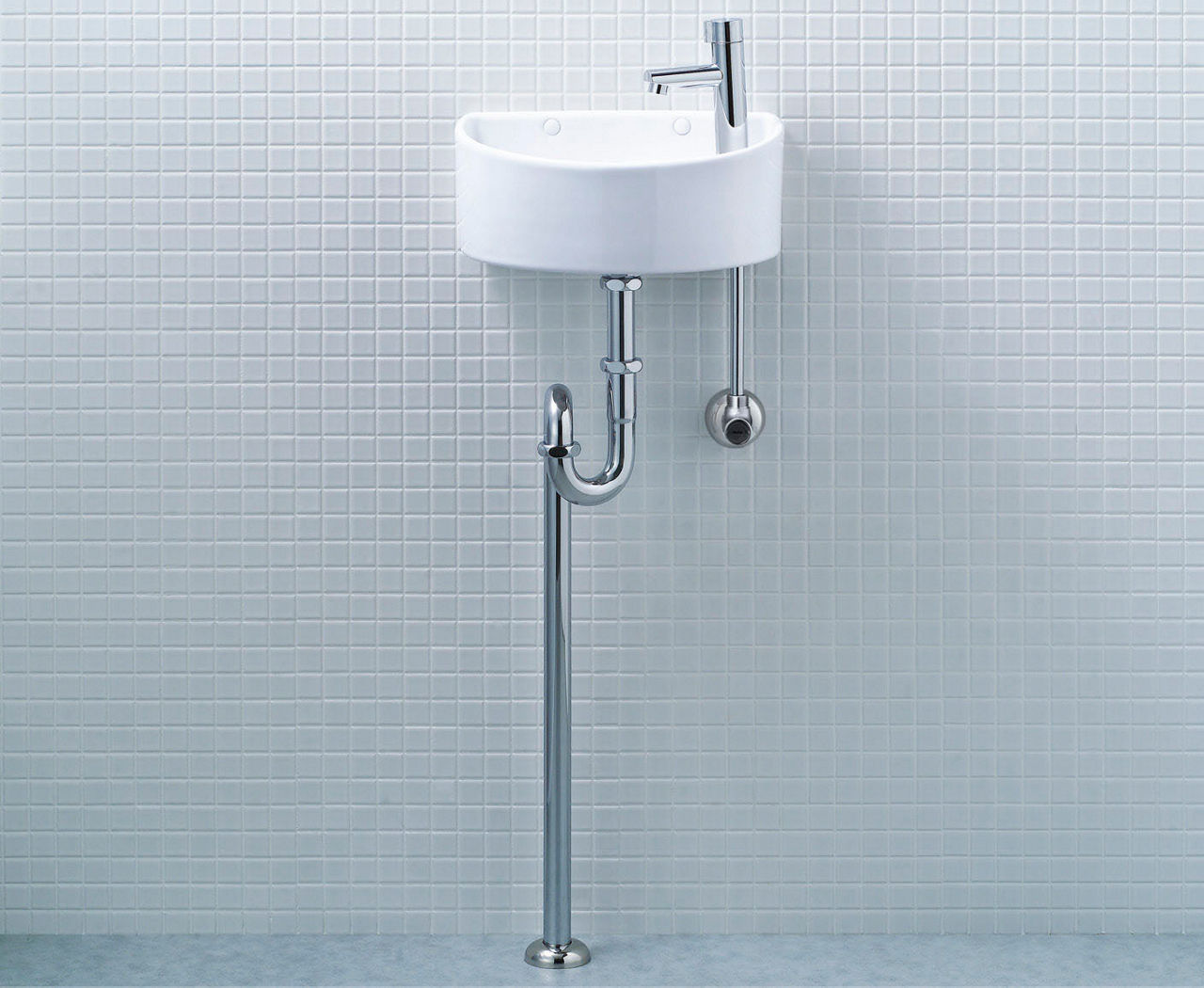 手洗タイプ(丸形)_壁排水(Pトラップ)・床排水(Sトラップ)