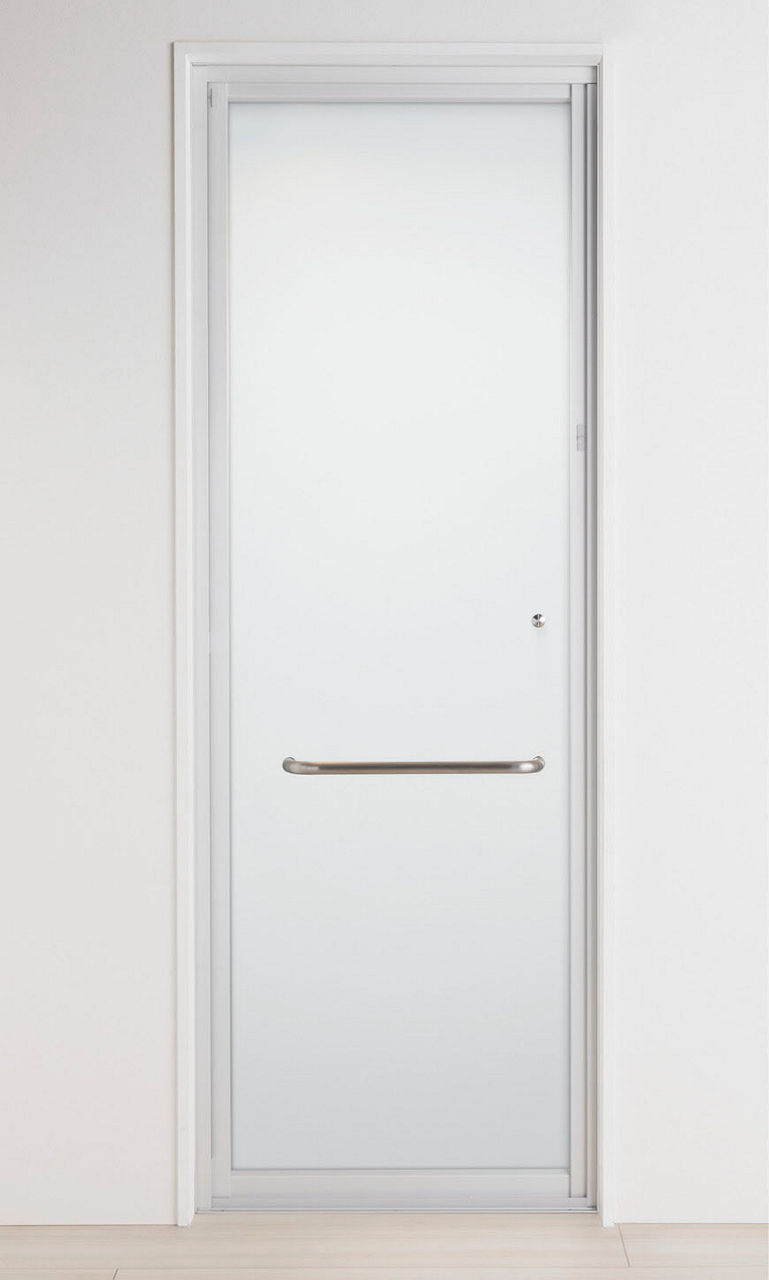 テンパー開き戸「11mm段差」(強化ガラス)(800W×2200H)(乳白)
