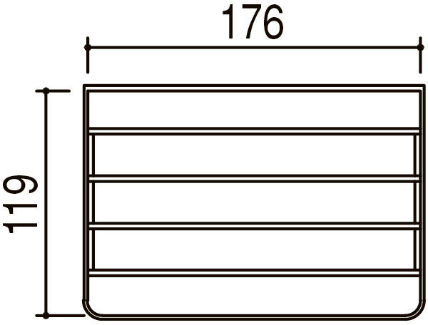 メタルシェルフ180W(2段)_寸法図