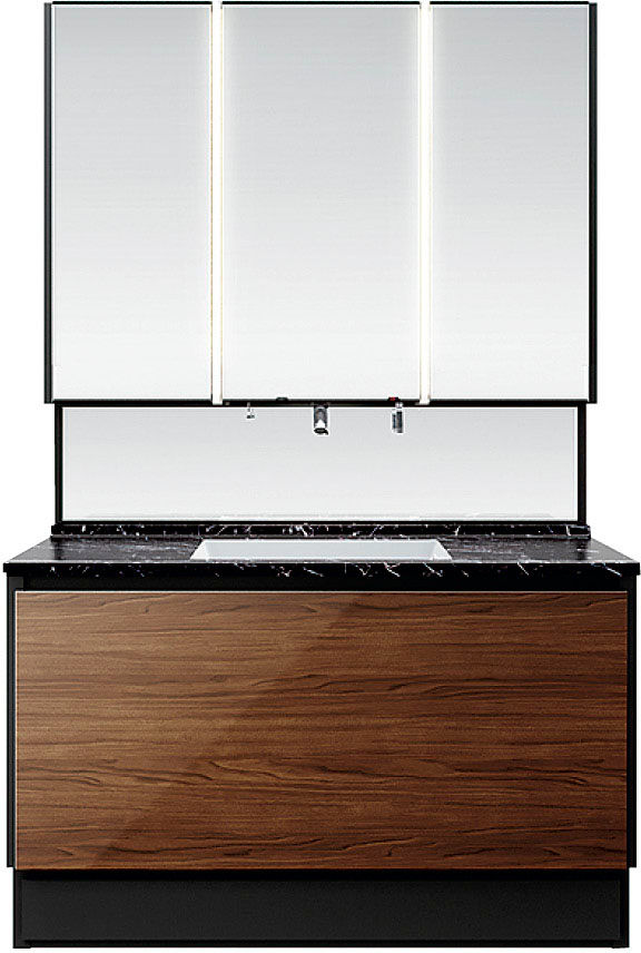 ルミシス_ボウル一体タイプ_キレイアップ水栓_間口サイズ(mm)900～1_850