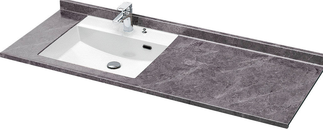 ルミシス_ボウル一体タイプ_デッキ水栓_洗面器_人造大理石(ポリエステル系樹脂)