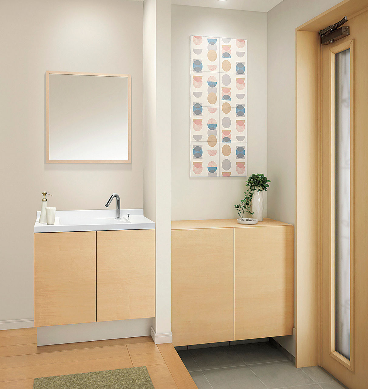 シューズインクローゼットや玄関に_エスタ_ボウル一体タイプ