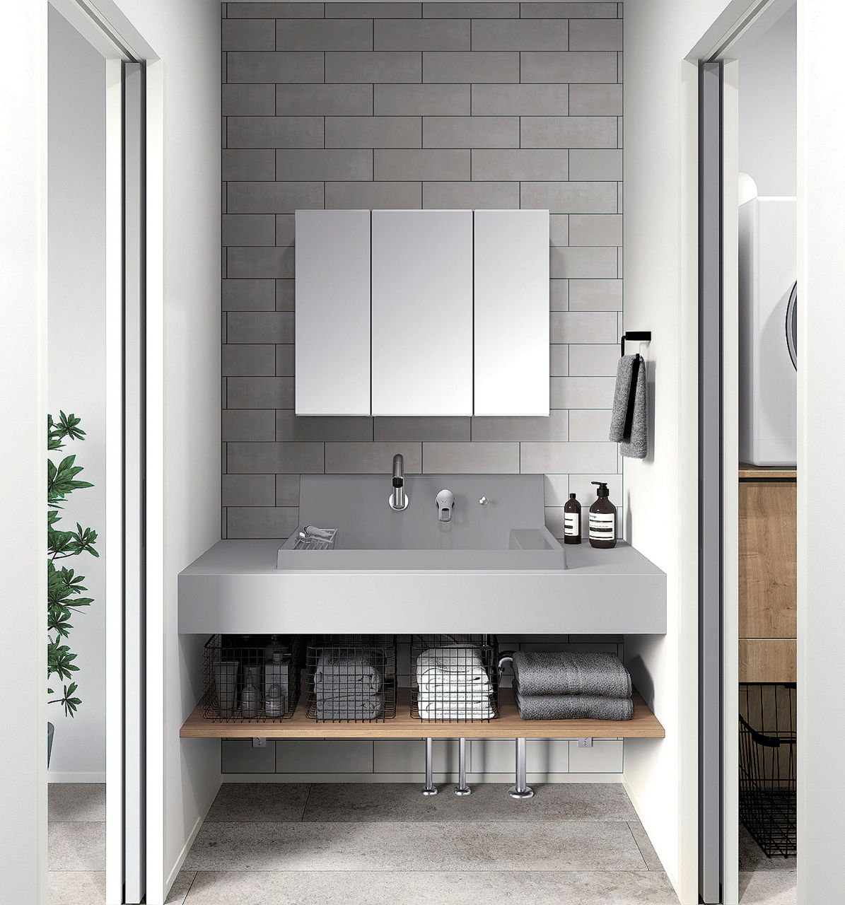 カスタム_バニティ_有効寸法(壁間寸法)1_230mm(本体間口1_220mm)_PLAN_No.EN145