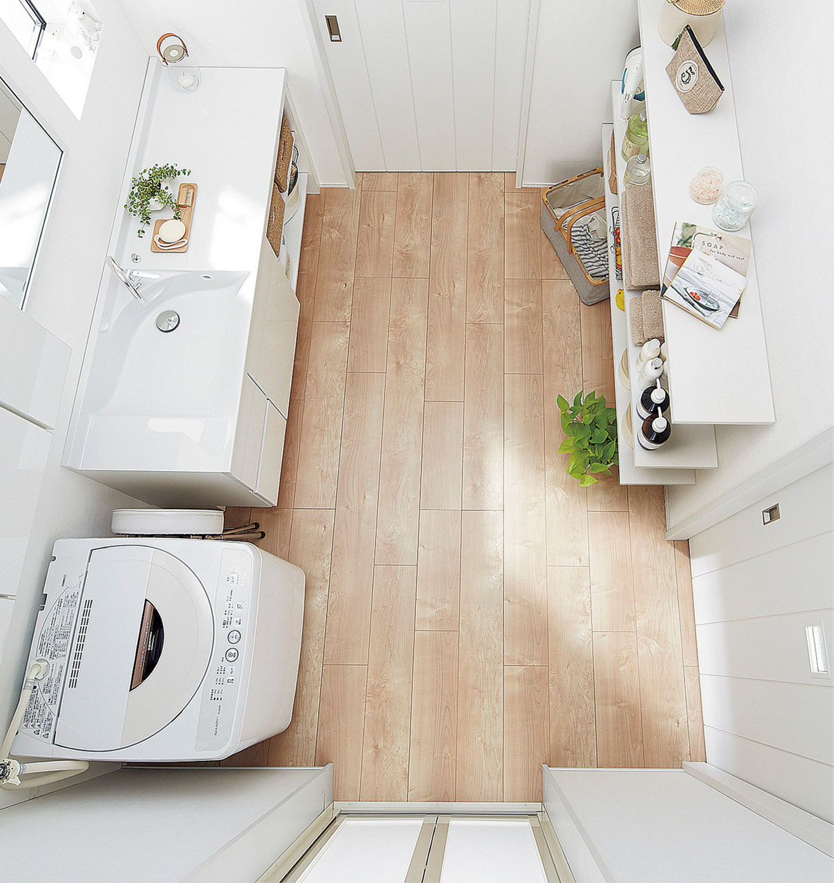 家事室に_コンパクトで動作空間がしっかりとれる