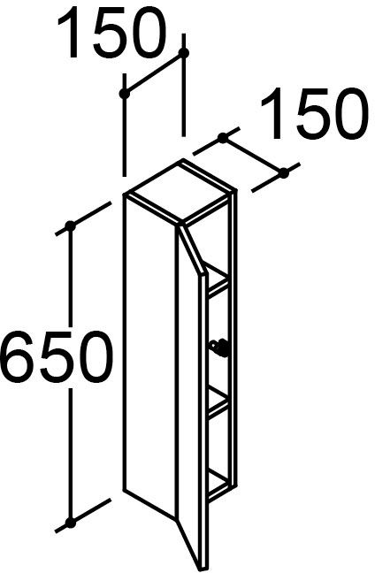 間口150mm_ミドルキャビネット(扉付)