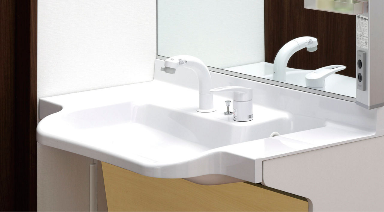 コンパクトに納まるカウンター