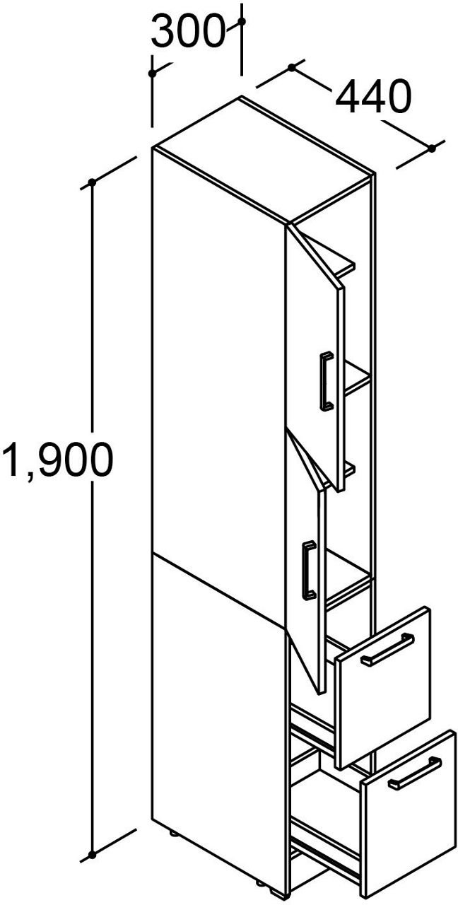 間口300mm_トールキャビネット