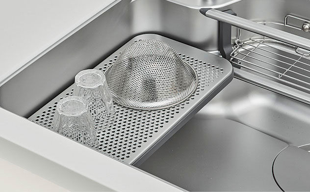 ステンレス_ひろびろWサポートシンク_アンダー水切りプレート