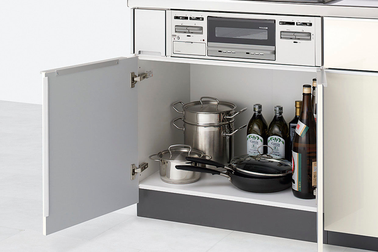 コンロ用キャビネット_開き扉