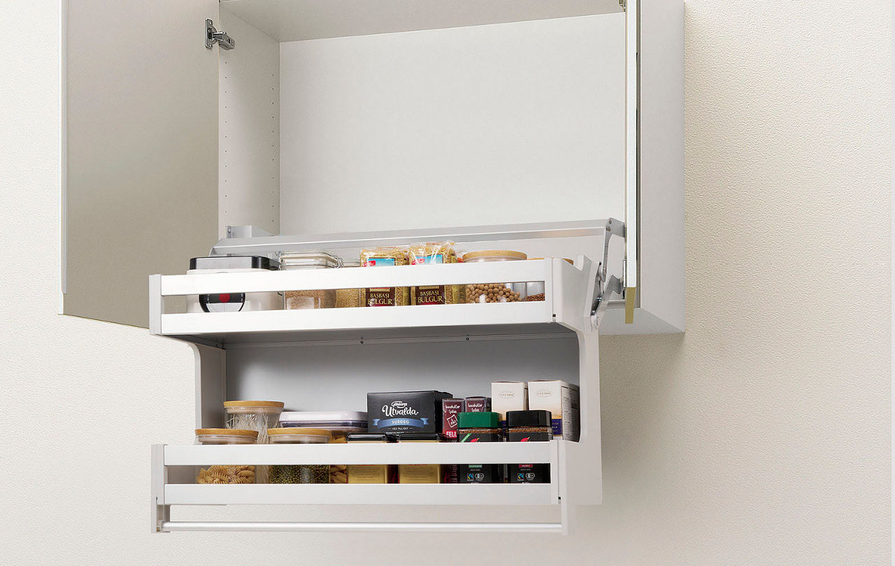 ウォールキャビネット_開き扉_ダウンウォール付(照明なし)