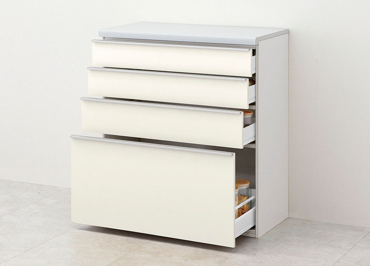 フロアキャビネット・ハイフロアキャビネット_スライドストッカー_4段引出し
