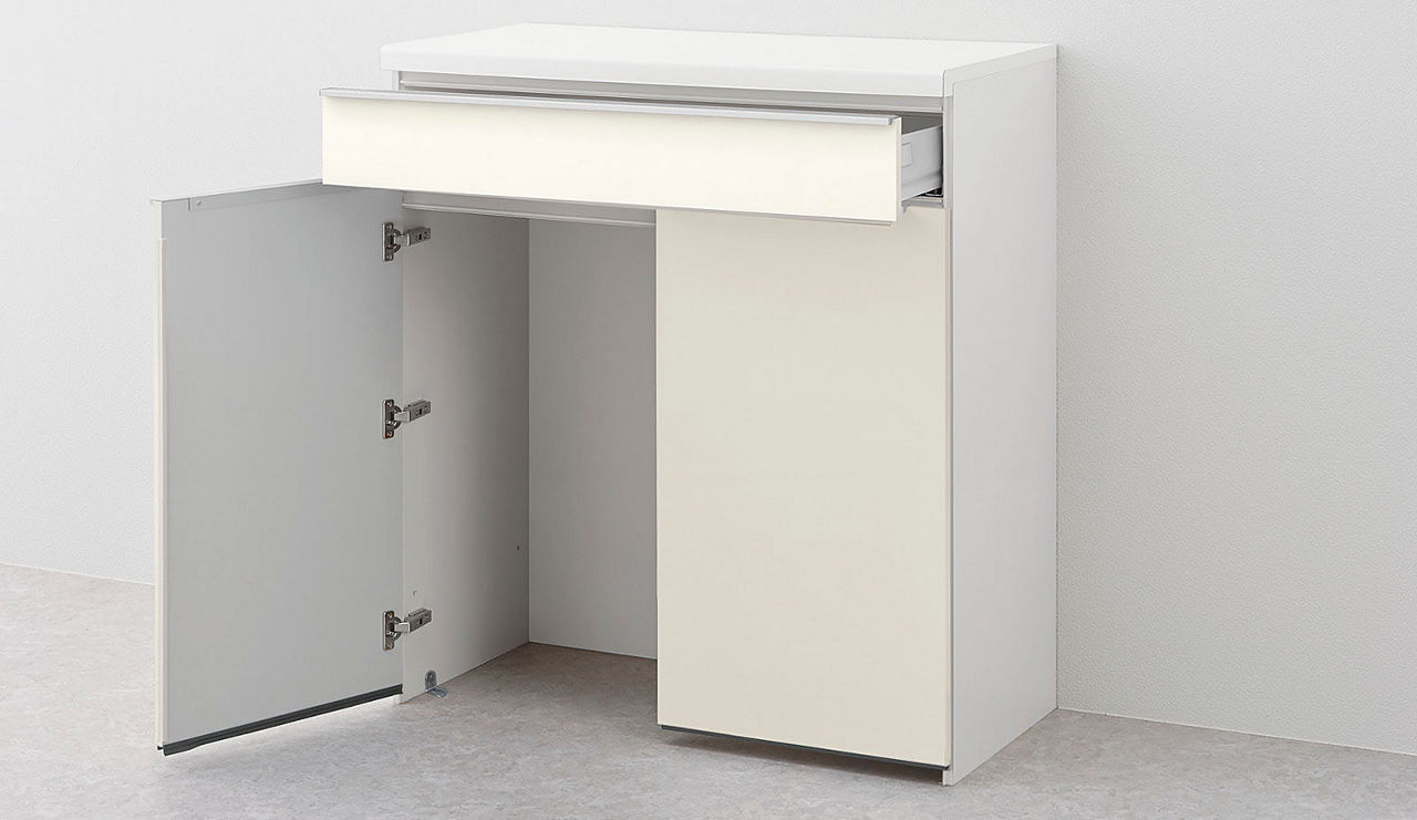 ハイフロアキャビネット(カウンター高さ99cm用・カップボード用)_マルチスペース扉付タイプ