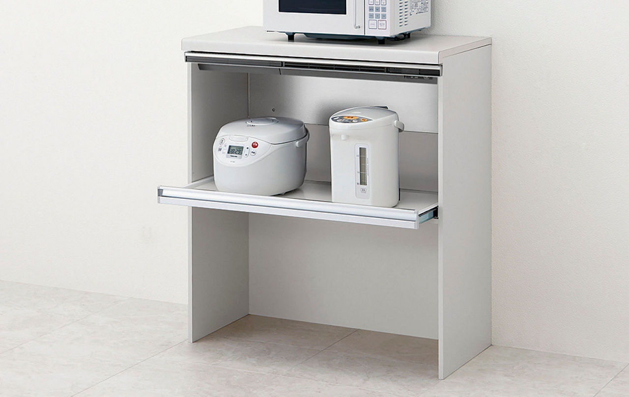 ハイフロアキャビネット(カウンター高さ99cm用)_家電収納オープンタイプ蒸気排出ユニット用