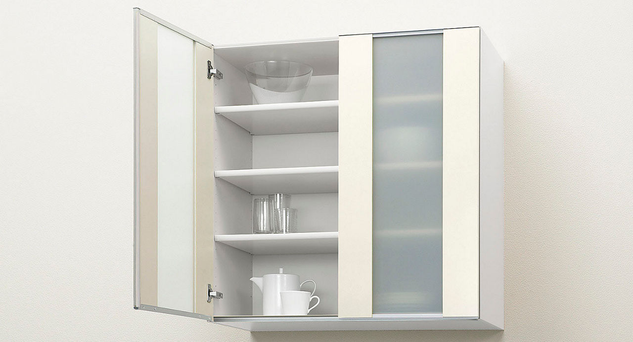 ウォールキャビネット_シースルー開き扉
