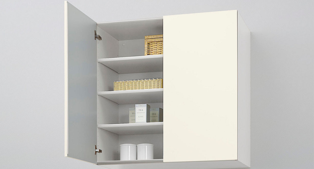 ウォールキャビネット_開き扉(取手レス)