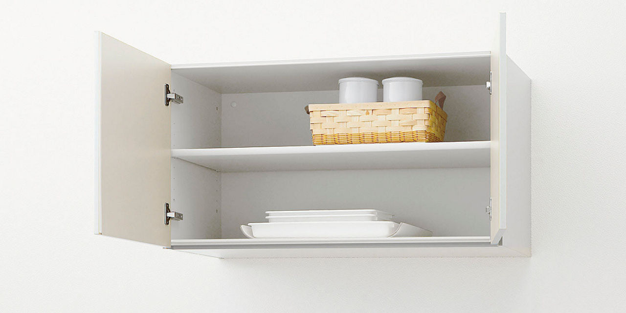 ウォールキャビネット_開き扉(取手レス)