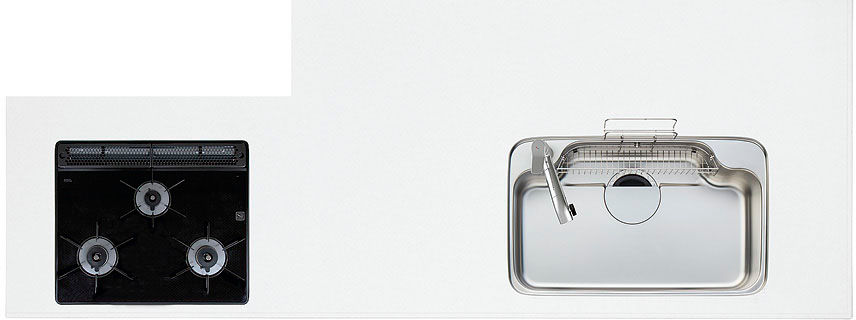 ワークトップ_対応キッチン_構造壁対応_奥行97cm