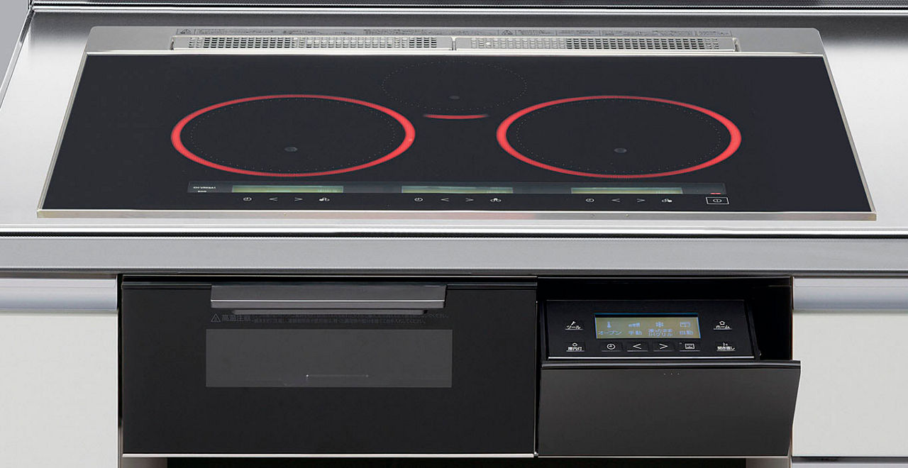 R76・R77_3口フルIH・機能充実タイプ(無水両面焼グリル)