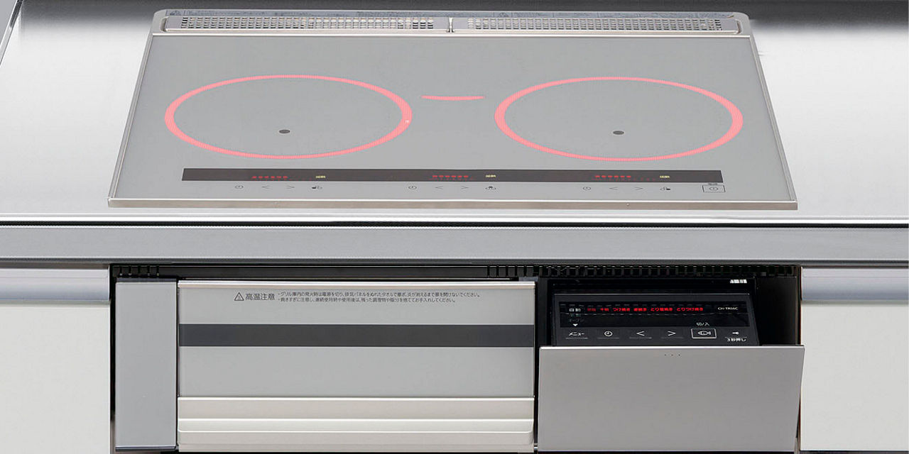 R89_3口フルIH・スタンダードタイプ_無水両面焼グリル_トップ間口60cm