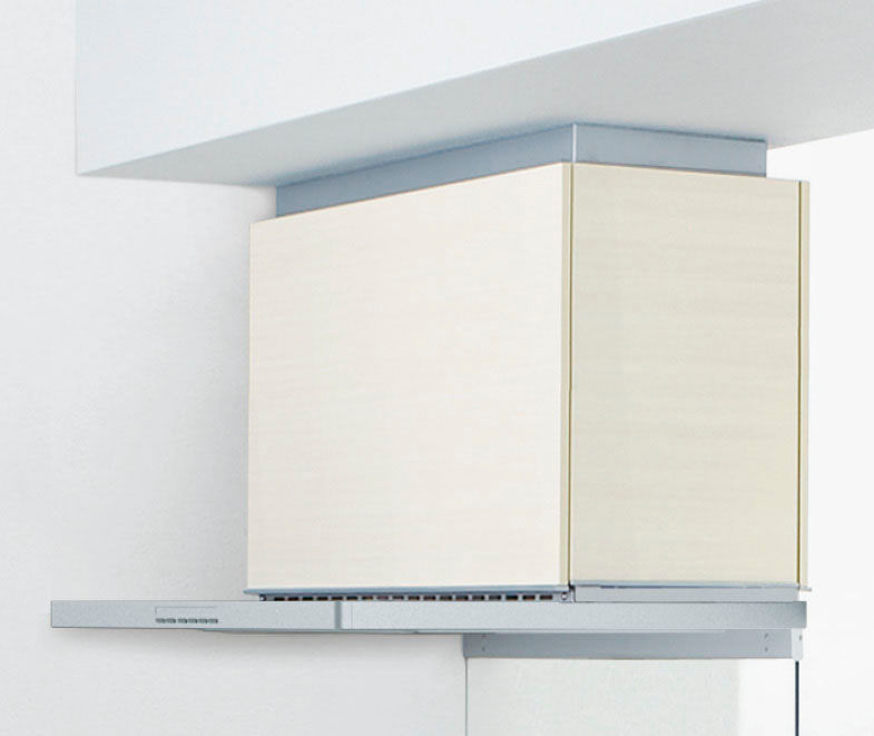 ｢CLSよごれんフード｣はセンターキッチンにも設置できます_横壁付型(ペニンシュラ用)_対面設置