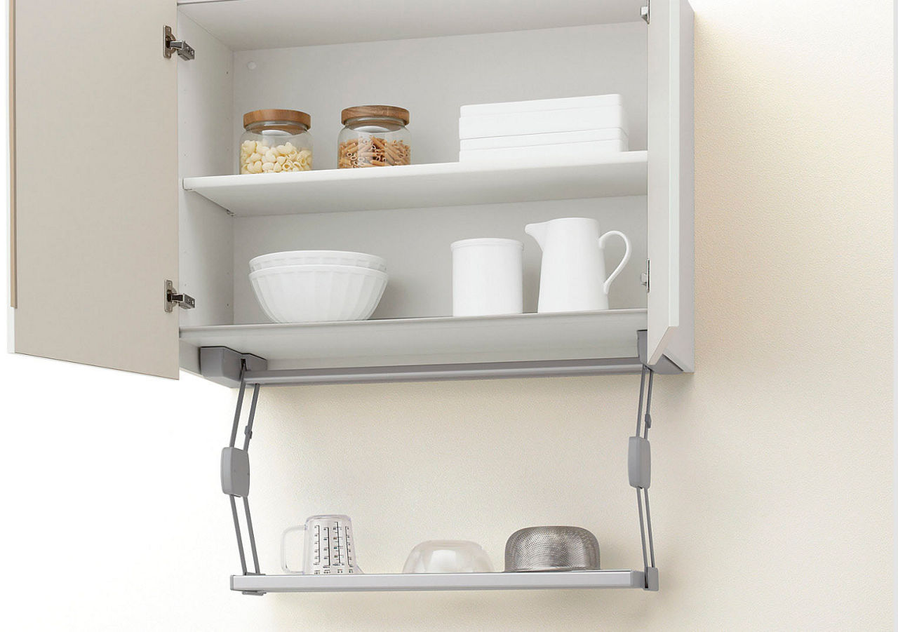 ウォールキャビネット_開き扉_クイックパレット・シングルタイプ付